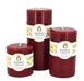 Round Burgundy Beeswax Pillar Candle