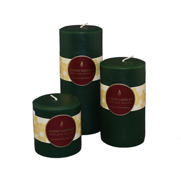 Round Beeswax Pillar Candle