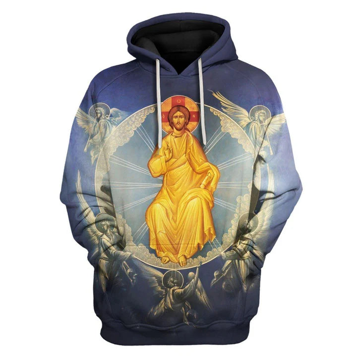 Pullover Sweatshirt Eastern Orthodox 3D Apparel Hoodie With or Without Front Zipper