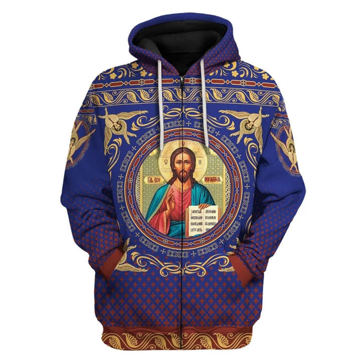 Jesus Hoodie With or Without Front Zipper