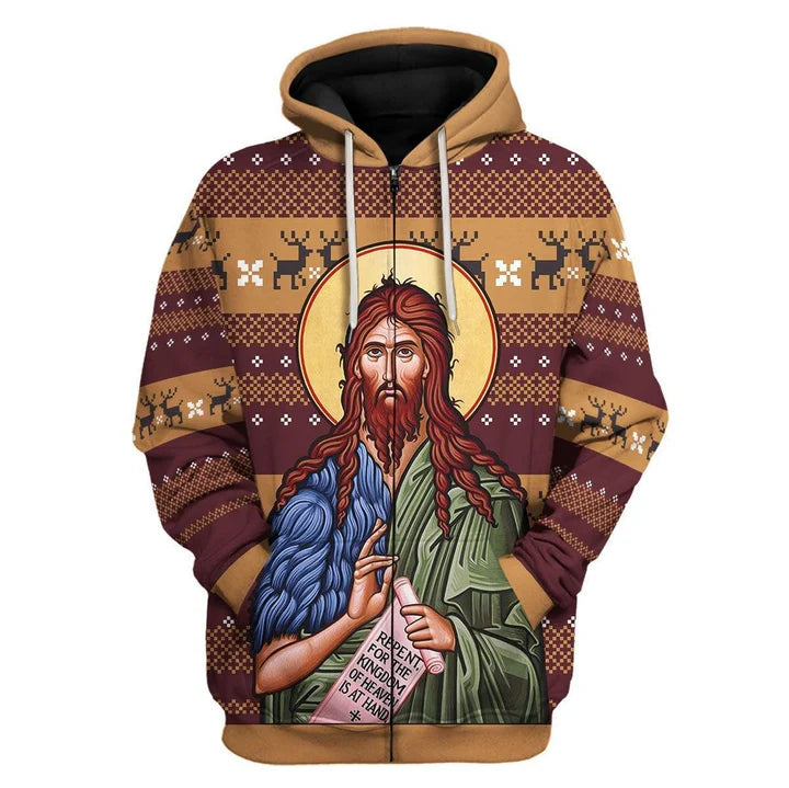 John the Baptist Zip Hoodie