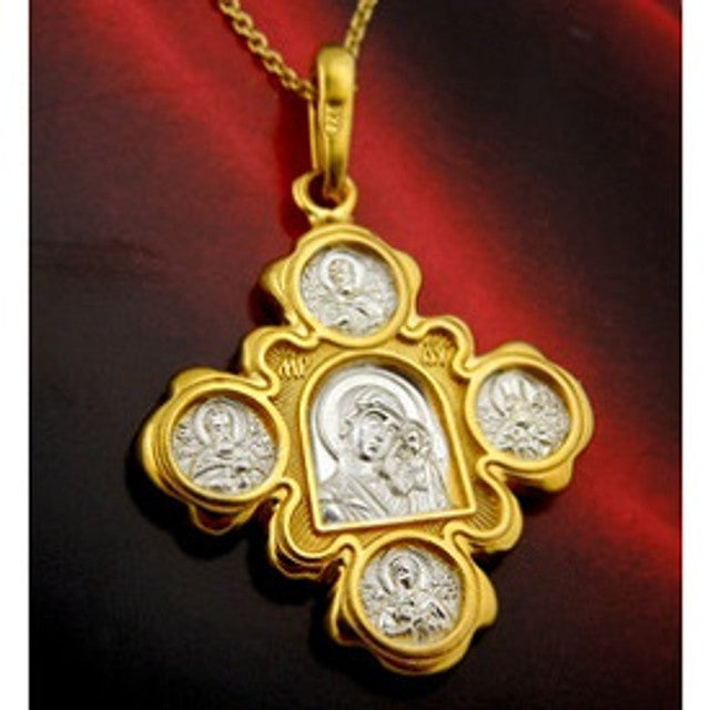 Pendant, Kazan MOG and Christ, two-sided