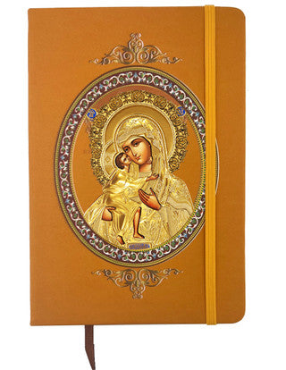 Icon Journal, Virgin of Vladimir, hardcover leatherette