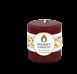 Round Burgundy Beeswax Pillar Candle
