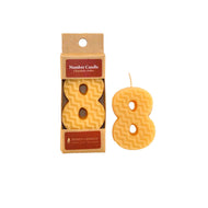 Numbered Natural Beeswax Party Candles