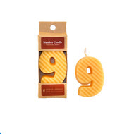 Numbered Natural Beeswax Party Candles