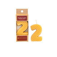 Numbered Natural Beeswax Party Candles