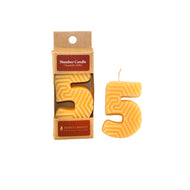 Numbered Natural Beeswax Party Candles