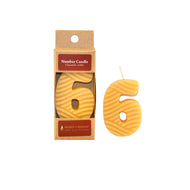 Numbered Natural Beeswax Party Candles