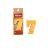 Numbered Natural Beeswax Party Candles