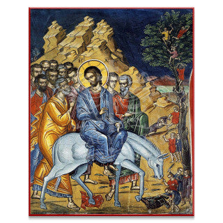 Entry Into Jerusalem (Palm Sunday) (Athos) Icon - F241