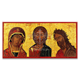 Christ, Theotokos, and John the Baptist Deesis Row (Crete) Icon - F292