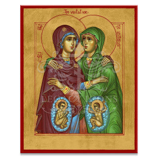 The Visitation of the Theotokos and Saint Elizabeth Icon - F324