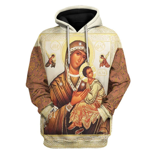 Our Lady of Vladimir 3D Hoodie With or Without Front Zipper