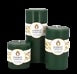 Round Forest Green Beeswax Pillar Candle