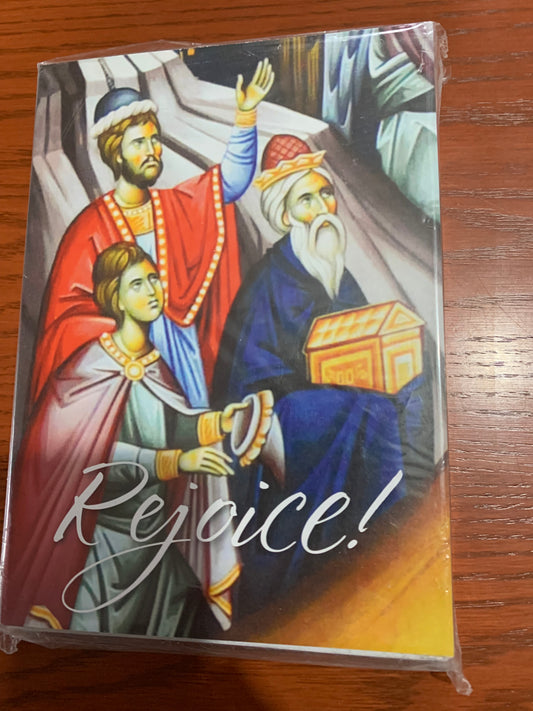 Rejoice! (featuring a detail from a Nativity Icon) 16 Cards