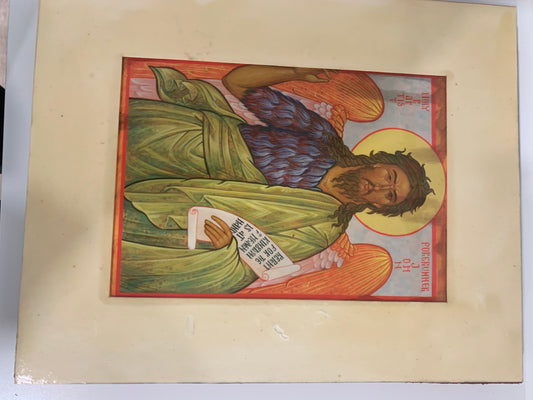 St John the Forerunner Mounted icon's on Board 8X10 Mounted on Board