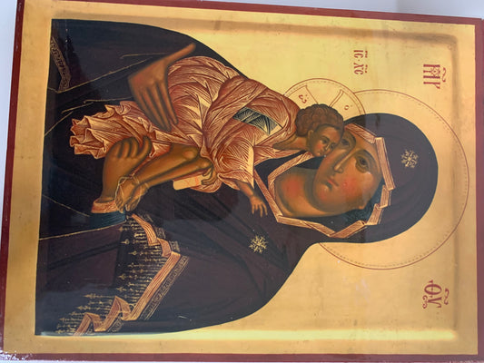 Theotokos Mounted icon's on Board 8X10 Mounted on Board