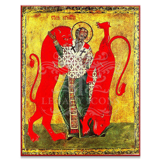 Saint Ignatius of Antioch with Lions Icon - S136