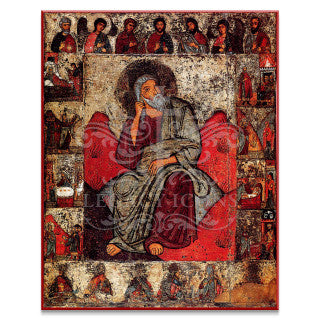 Prophet Elijah With Scenes (XIIIc) Icon - S144