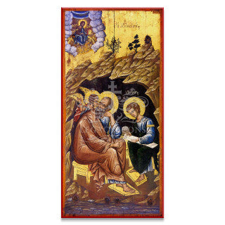 Apostle John the Theologian on Patmos Icon - S417