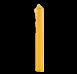6 Inch Natural Beeswax Tube Candle