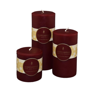 Round Beeswax Pillar Candle