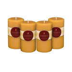 Round Natural Beeswax Pillar Candles