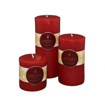 Round Beeswax Pillar Candle