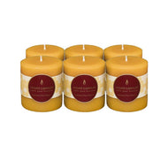 Round Natural Beeswax Pillar Candles