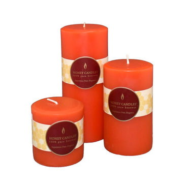 Round Beeswax Pillar Candle