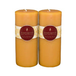 Round Natural Beeswax Pillar Candles