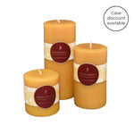 Round Beeswax Pillar Candle