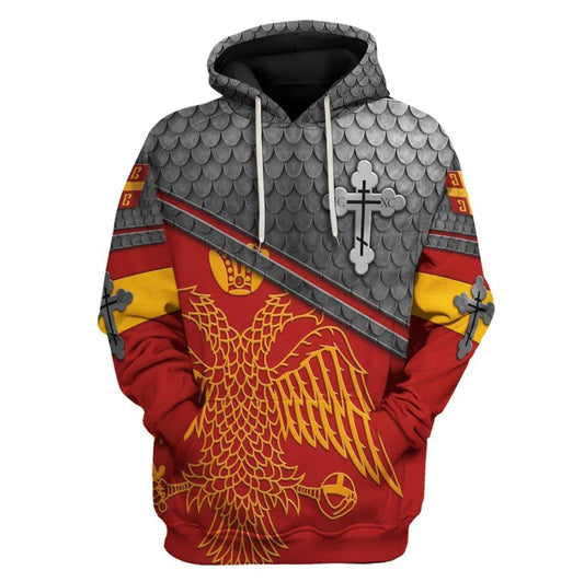 Greek Eagle Symbol Hoodie With or Without Front Zipper