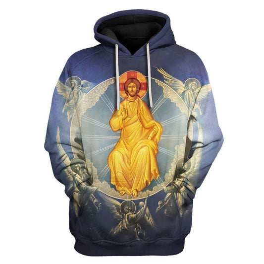 Pullover Sweatshirt Eastern Orthodox 3D Apparel Hoodie With or Without Front Zipper