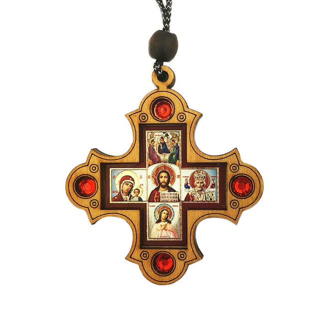 Cross, Christ with surrounding icons