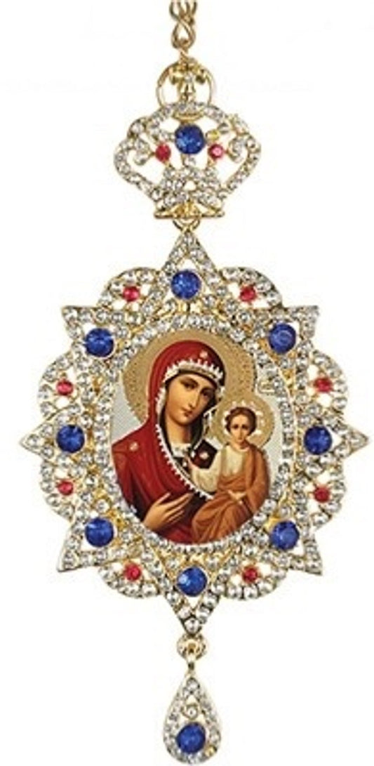 Ornament, Bejeweled Virgin of Smolensk