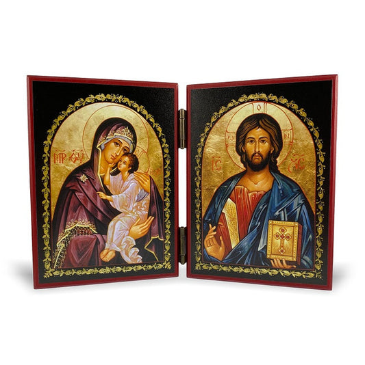Diptych: Christ the Teacher and the Mother of God, medium icons