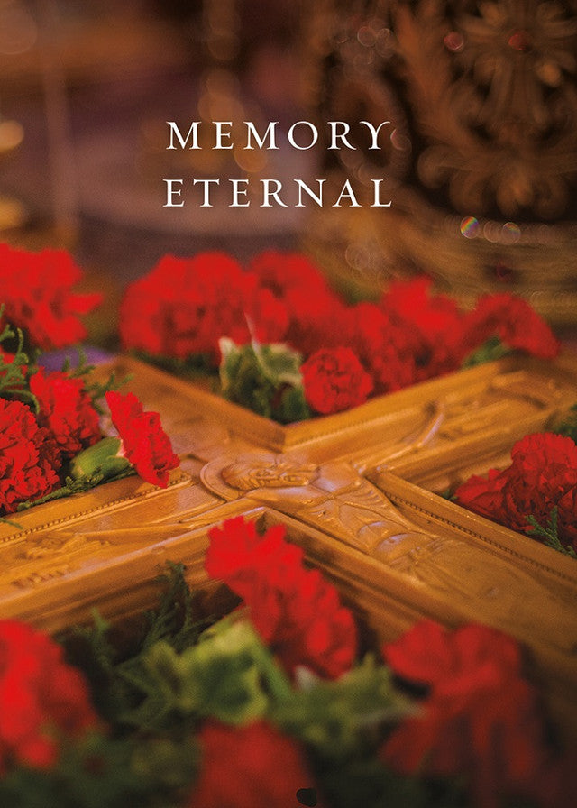 Memory Eternal, Red Carnations, pack of 10 cards (inside message)