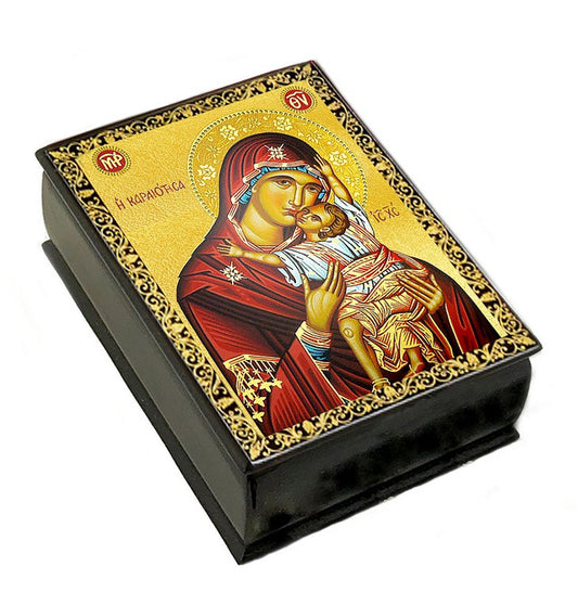 Wooden Icon Box, Sweet Kissing, small