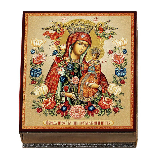 Wooden Icon Box, Unfading Bloom, large