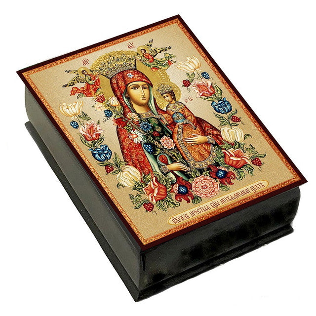 Wooden Icon Box, Unfading Bloom, small