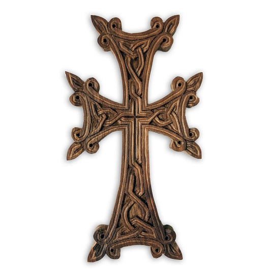 Wood Wall Cross, Armenian