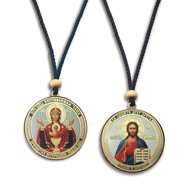 Inexhaustible Cup & Christ Pendant, vehicle