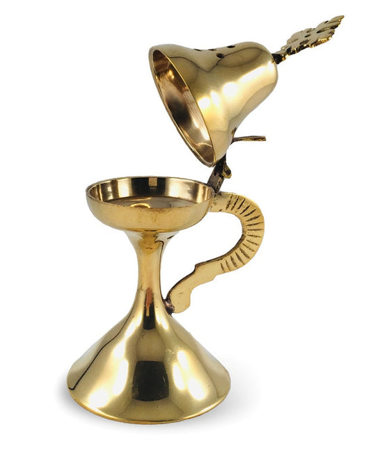 Censer, smooth brass-tone finish