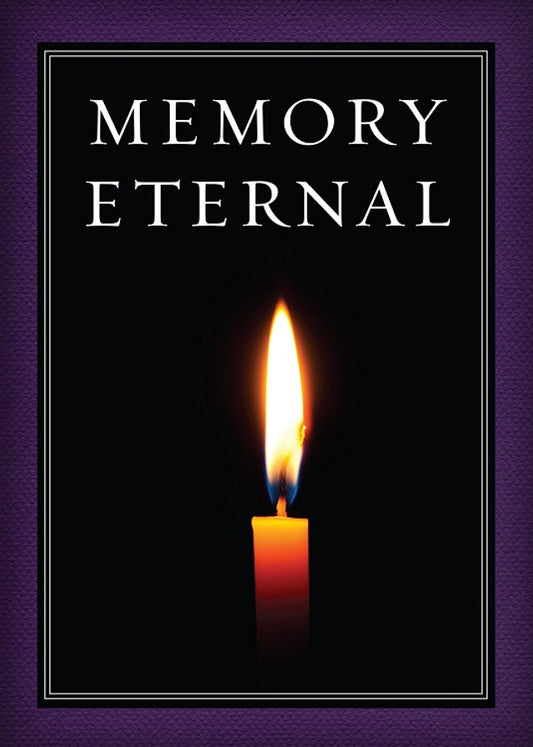 Memory Eternal (candle on black background), pack of 10 cards