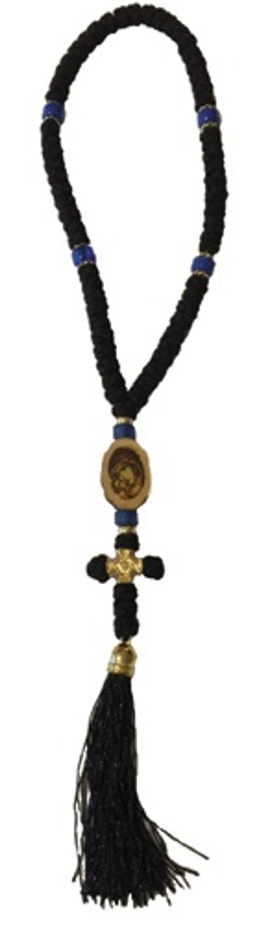 Prayer Rope, 50 knot with icon, cross, and tassel