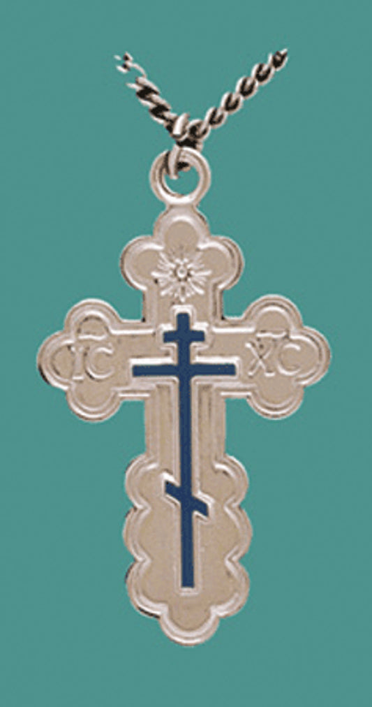 St. Olga Cross, with blue enamel