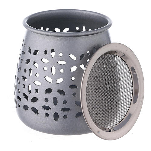 Aluminium incense burner with satin finish 3 in