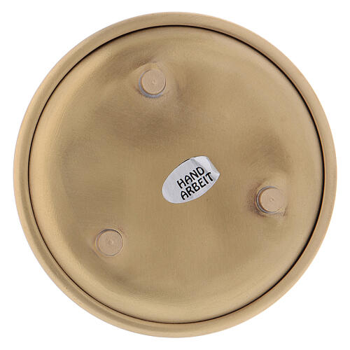 Gold plated brass round plate 4 in